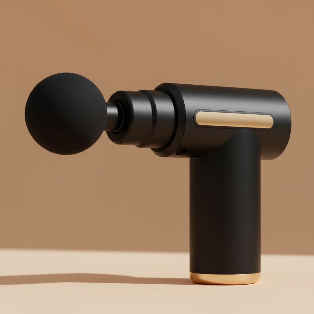 PuRelief Mini Massage Gun - Portable Percussion Massager - 4 Heads - Rechargeable